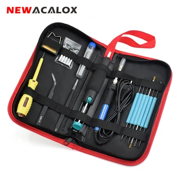 

NEWACALOX 60W 110V/220V Adjustable Temperature Electric Soldering Iron Kit Welding BGA Repair Tool Set Solder Wire Test Pencil