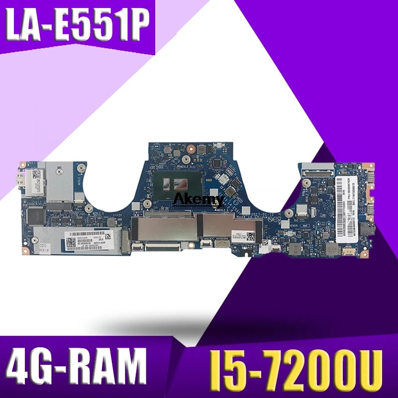 CIZY3 LA-E551P материнская плата для ноутбука lenovo YOGA 720-13IBK тест оригинальная материнская плата 4G-RAM I5-7200U
