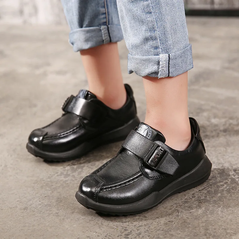 

2019 Spring And Autumn New Style CHILDREN'S Shoes Korean-style Fashion BOY'S Thin Shoes Casual Leather Shoes Velcro Versatile CH
