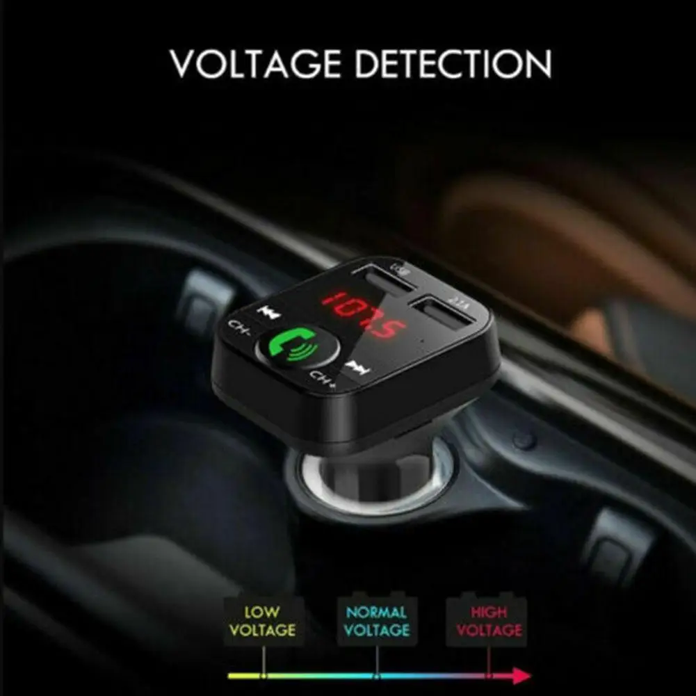 Автомобильный комплект громкой связи беспроводной Bluetooth fm-передатчик ЖК MP3-плеер USB зарядное устройство 2.1A автомобильные аксессуары Handsfree Авто fm-модулятор