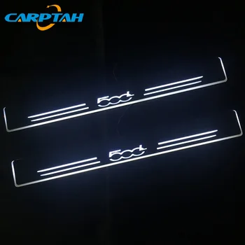

CARPTAH 4PCS Moving LED Car Parts LED Door Sill Scuff Plate Pathway Dynamic Streamer light For Fiat 500L 500 L 2013 - 2018 2019