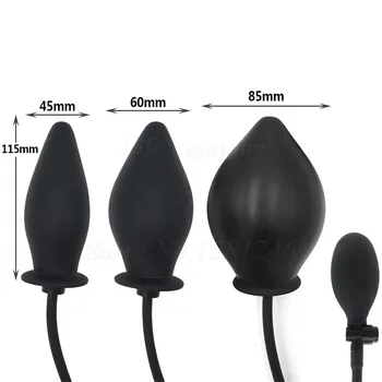 85mm Oversized Inflatable Air Pump Butt Plug Expansion Anal Dildo Anal Plugs Dilator Adult Sex Toys for Couples Women Men Gay 5