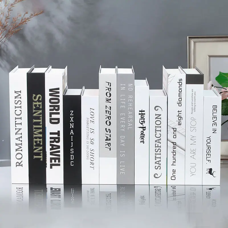 

6pcs Modern Simulation Fashion Book Home Decor Club Hotel Model Room Study Nordic minimalist bookcase fake book decoration