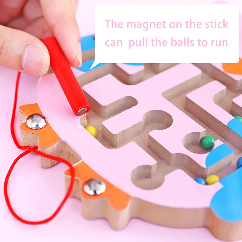BalleenShiny детская деревянная 3D игрушка-пазл для малышей деревянная игрушка Монтессори мобильный детский магнит лабиринт Детские Ранние обучающие игрушки