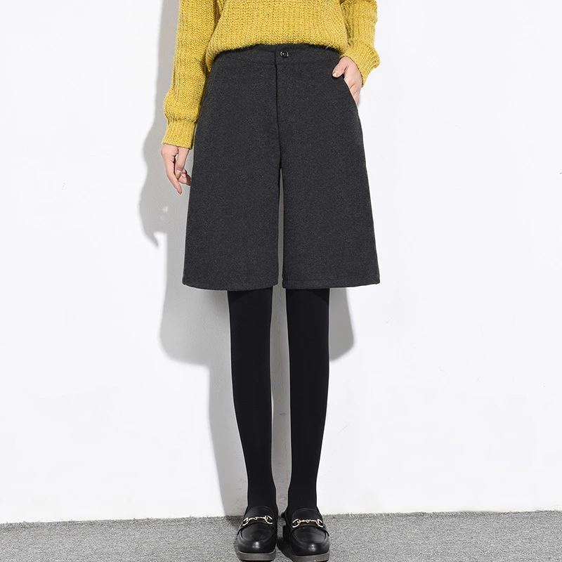 Шорты женские с широкими штанинами и высокой талией модные Универсальные
