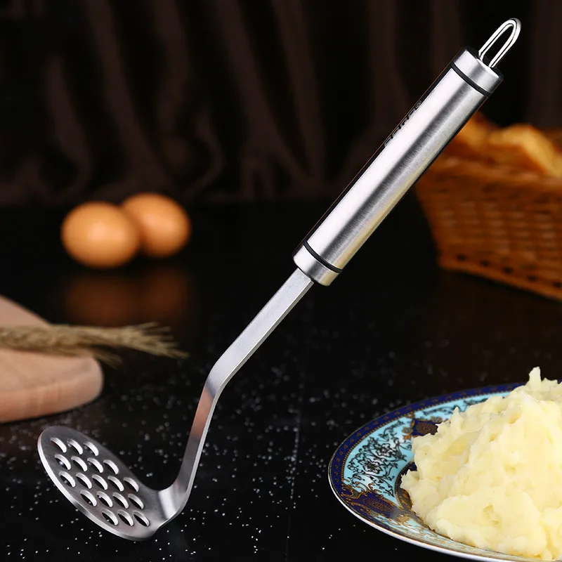 Пресс для картофеля из нержавеющей стали, пресс для картофеля из нержавеющей стали, крепкий пресс для картофеля, пресс для картофеля с длинной ручкой, кухонные гаджеты для приготовления пищи