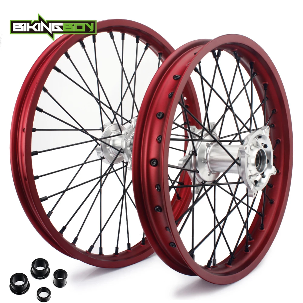 Bikingboy 21 19 18 Front Rear Wheels Rims Hubs For Honda Crf 250 R 14 19 Crf 450 R 13 14 15 16 17 18 19 Crf 450 Rx 17 19 Rims Aliexpress