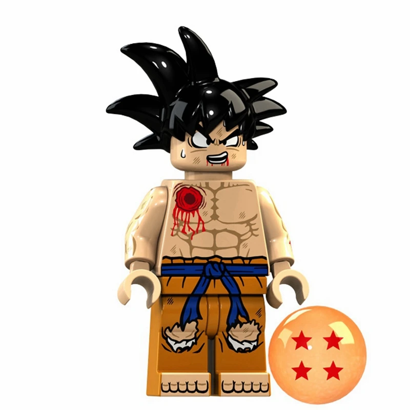 Один Dragon Ball Z Супер Гоку Саян Вегета сын ячейки "Dragon строительные блоки аниме Набор фигурок, игрушки для детей, подарки для детей - Цвет: Красный