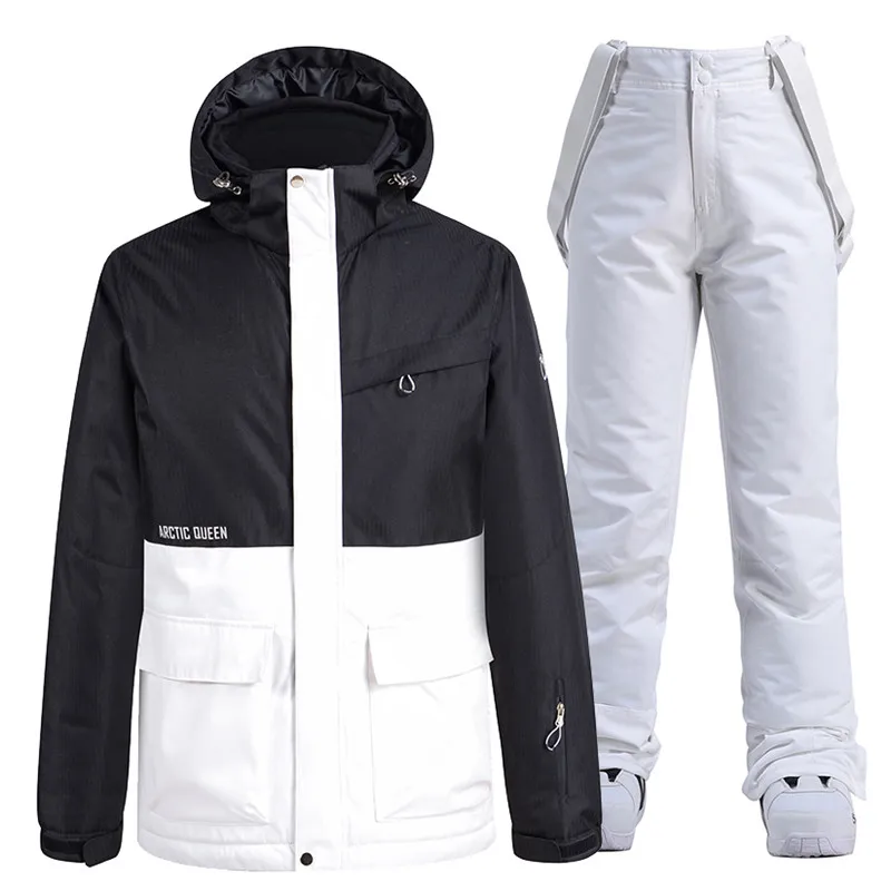 Snow Wear Set Man & Woman 10k Waterproof Ski Suit Winter Jackets + Pants winter jacket ski jacket women ski pants