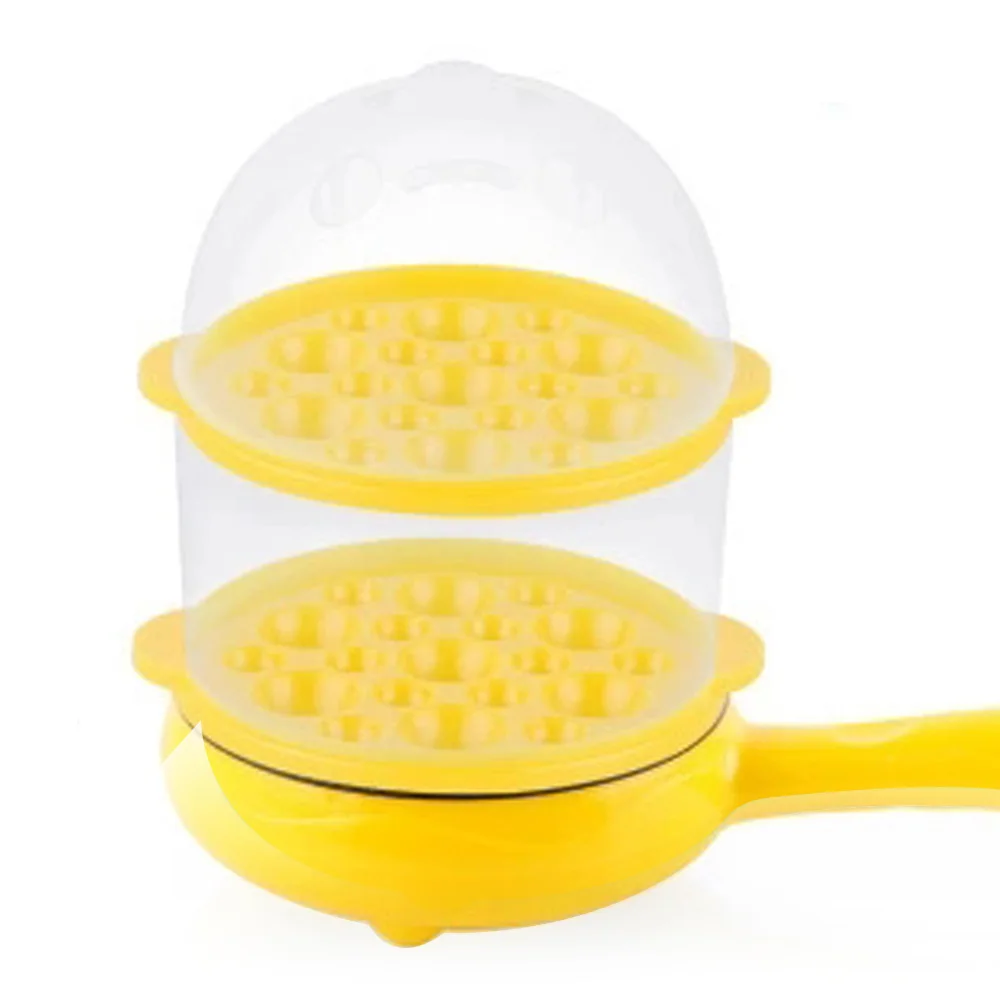 Электрическая сковорода кухонная техника фритюрницы горшок 220 В 2 в 1 яичная плита датчик расхода воды кухонное оборудование подарок практичный - Цвет: Yellow