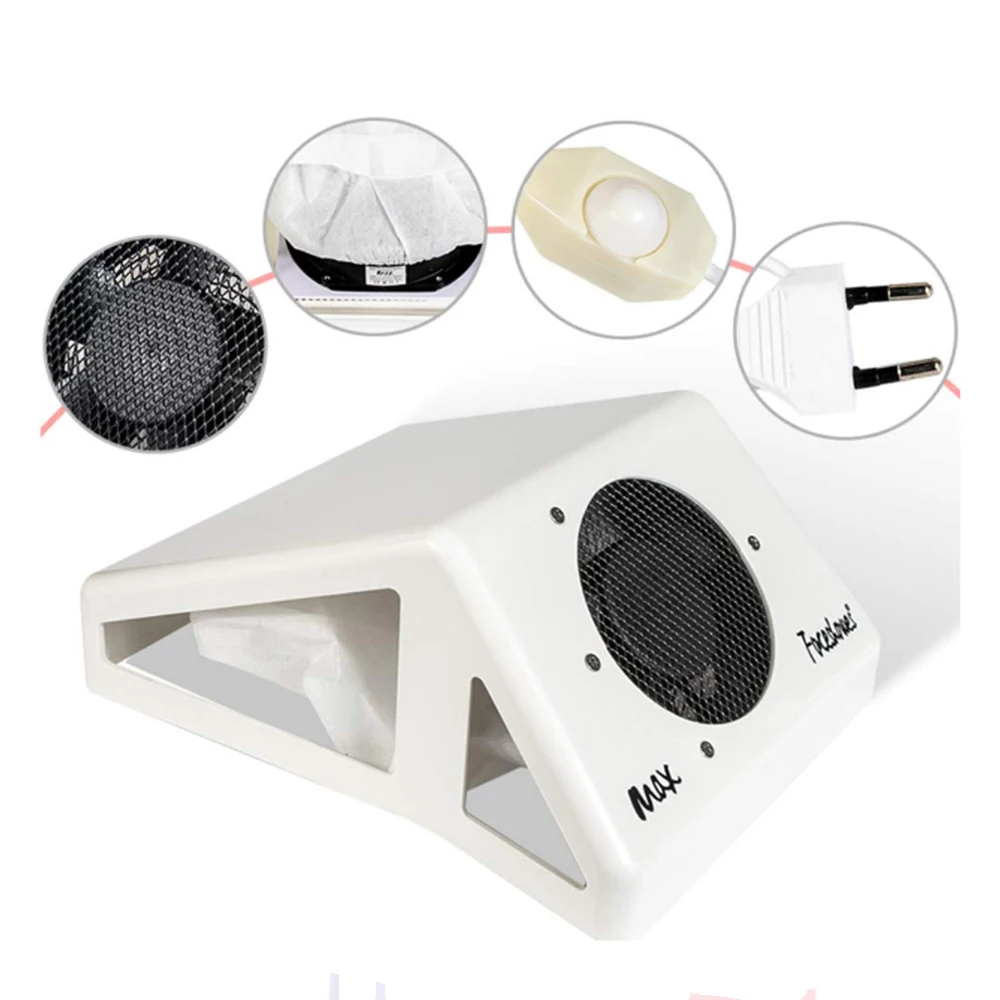 

65W Nail Dust Collector, Strong Adjustable Speed Vacuum Cleaner for Manicure Collector for Nail Dust Fan Tool