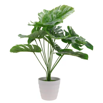 

1Pc Faux Monstera Plant Vivid High Quality Plastic Faux Monstera Plant Artificial Monstera Pot Artificial Monstera Plant Pot for