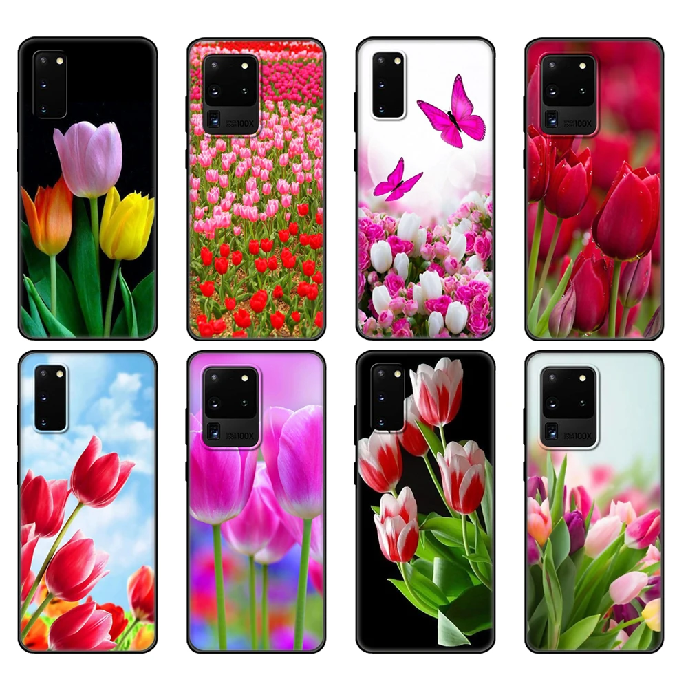 Черный чехол из ТПУ для Samsung galaxy S20 /S20 PLUS/S20 ultra/S20 + /S20FE задняя крышка с пружинными
