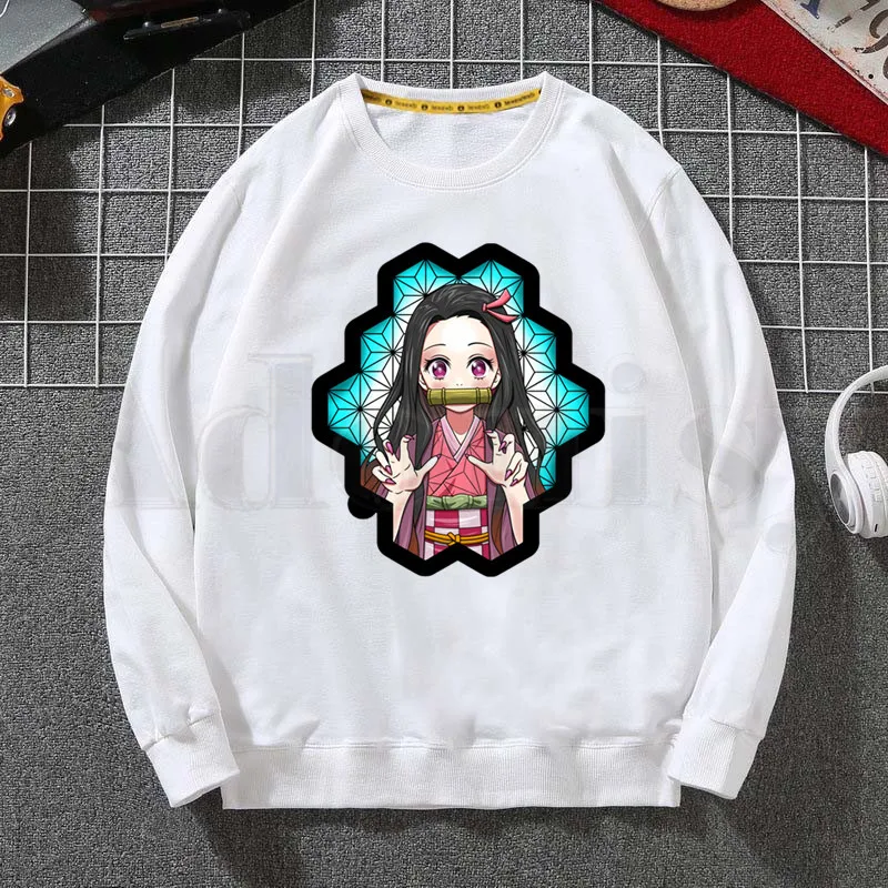 

Japanese Anime Kimetsu No Yaiba Demon Slayer Hoodies Sweatshirt Print Trend Mens Clothes Hip-Hop Male Crewneck Hoodies Men
