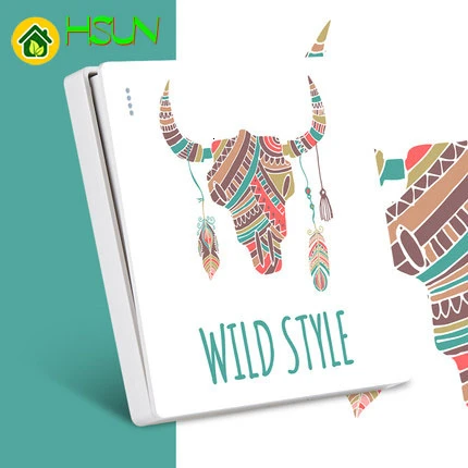 

Type 86 Household wall animal art switch Socket 1 2 3 4 gang 1 2 way ividuality creativity Decorative panel 1 3 5-hole socket