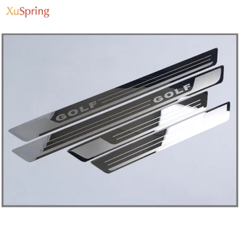 

Car Exterior Scuff Plate Door Sill Trim Welcome Pedals for Volkswagen Golf 2013-2020 Car-styling Stickers