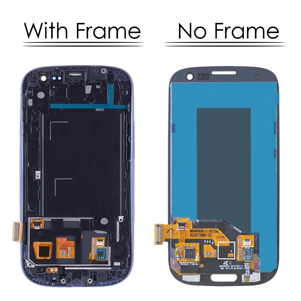ЖК дисплей Super AMOLED для SAMSUNG Galaxy S3 сенсорный экран с рамкой i9300 i9305 i747 i535 T999|lcd touch