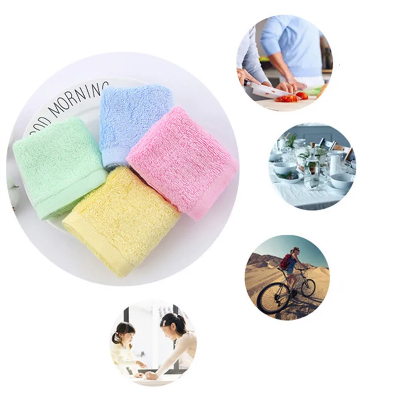 Household Merchandises Dish towel wood fiber non-stick oil scouring pad dish cloth Household Cleaning Tools floor cloth Apr12 (4)