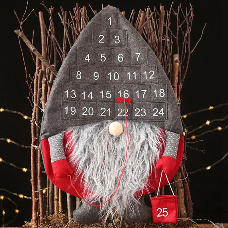 Christmas Calendar Santa Claus Snowman Xmas Advent Timer Christmas Countdown Wall Calendar Home Decoration