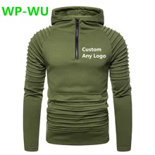 WP-WU, новинка, заказать любой узор, мужские свободные толстовки, одноцветные, облегающие, уличные пуловеры, худи, спортивная одежда с полосами, мужская куртка