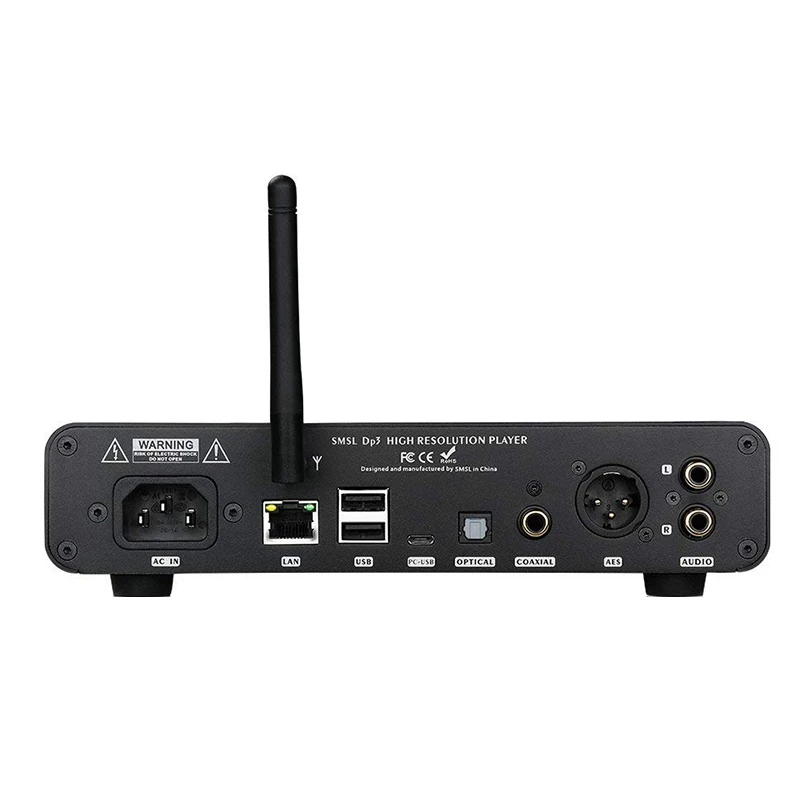 SMSL DP3 ES9018Q2C DSD256 HIFI Bluetooth WiFi плеер с ЦАП LAN сетевая USB SD входы AES усилитель для