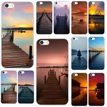 Beautiful sunset pier scenery Soft TPU Phone Cases Fundas for iPhone 7 7plus 6 6S 6Plus 5 5S 5C SE 8 8Plus X XR XS Max(China)