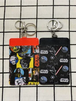

IVYYE 1PCS Star War Fashion Anime Card Holder PU Cartoon Credit Bags Coin Bus Cards Key chain Girls Gifts New