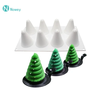 

8 Cavity Christmas Tree Silicone Mold Christmas Tree Mousse Mold Christmas Cake Decoration Mould Ice Cream Mould Cake Tools