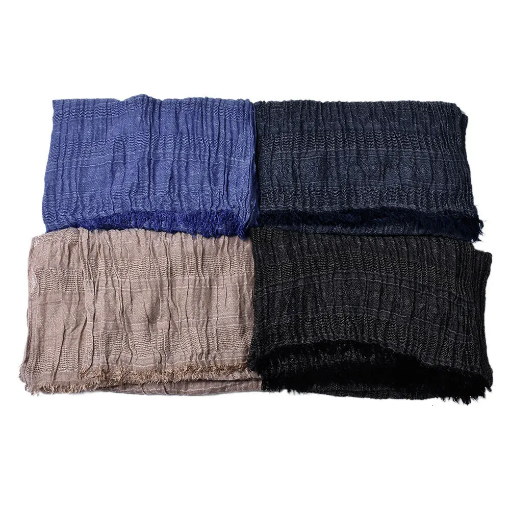 New Men Male Casual Scarf Solid Color Tassels Autumn And Winter Long Warm Soft Thick Scarf And Shawl High Quality