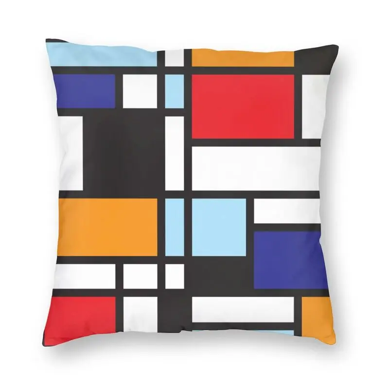 

Piet Mondrian Study II Square Throw Pillow Case Decoration 3D Double Side Printed De Stijl Abstract Art Cushion Cover for Sofa