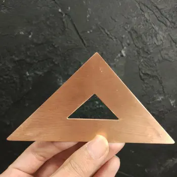 

Retro Copper Lsosceles Triangle Ruler Drawing Painting Measuring Tool Cartograph
