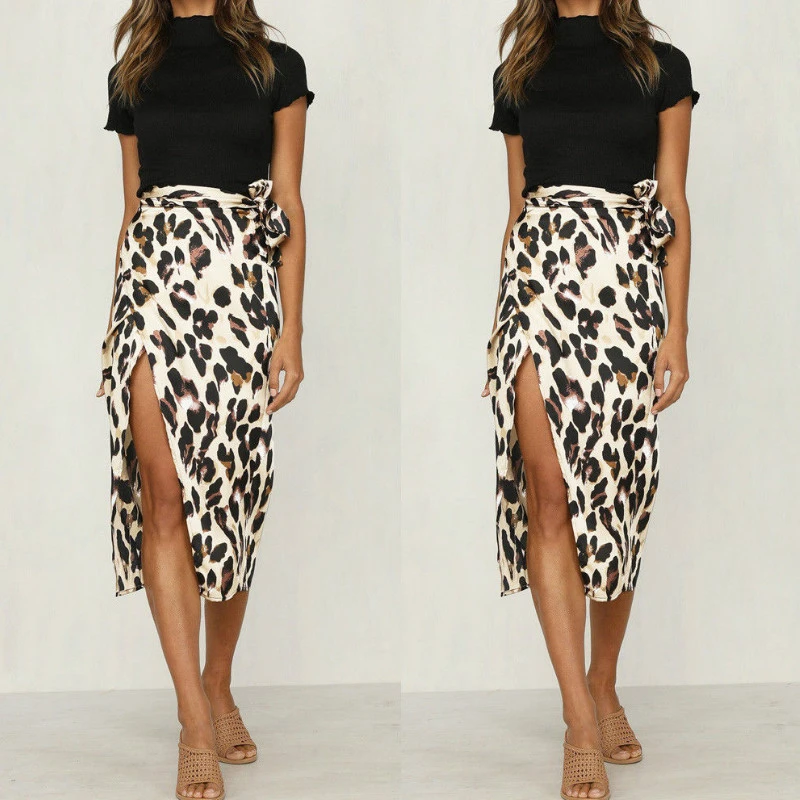 womens leopard skirt