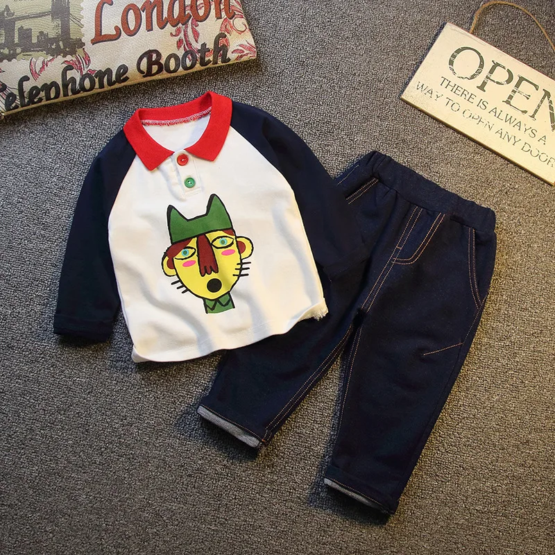 

Childrenswear BOY'S 2019 Autumn New Style Children Suit 1-3 Years Old Baby Pure Cotton Two-Piece Set Infants Clothes Fashion