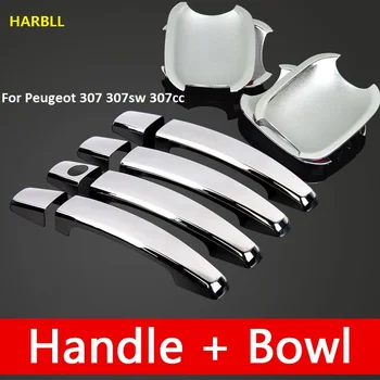 

For Peugeot 307 307sw 307cc Accessories Chrome Trim Chromium Styling Door Handles Cover Sticker Exterior Decoration Car Styling