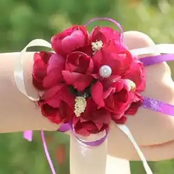 Женский браслет на запястье с цветами для подружки невесты