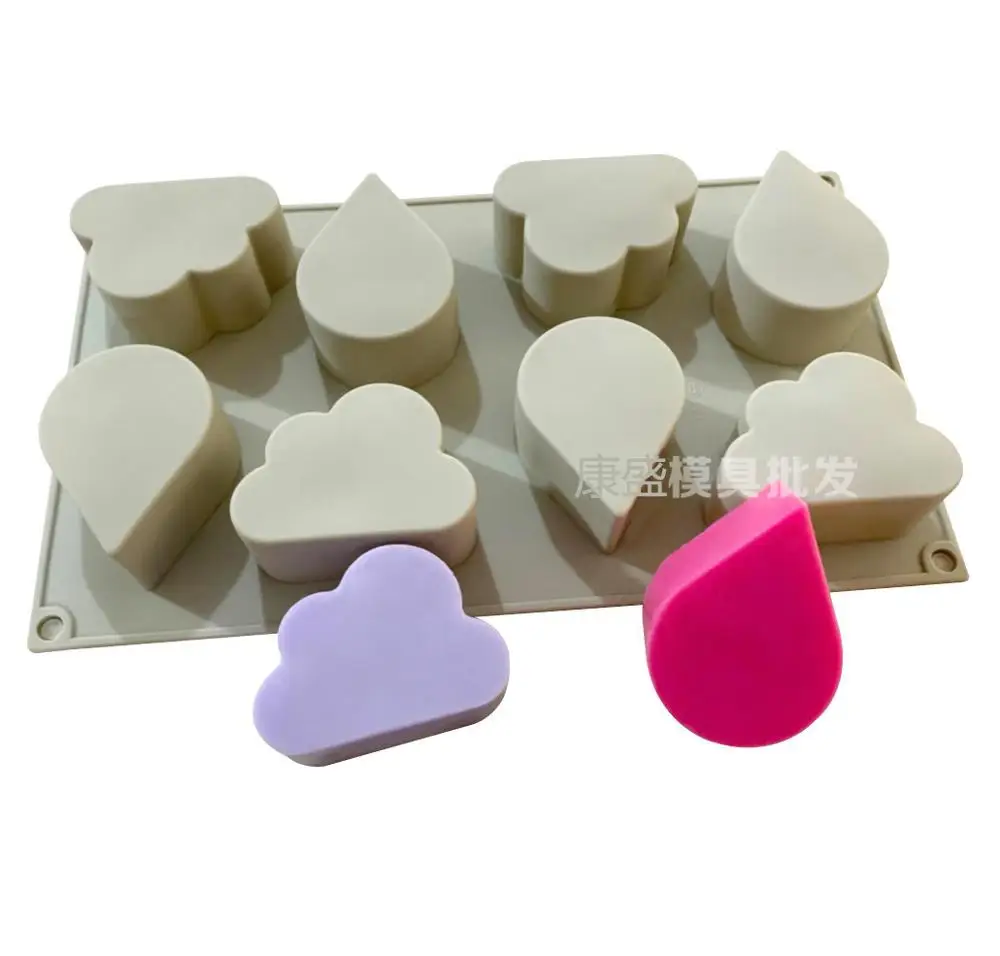 

Even water drop cloud silicone mold, cake decoration mold, handmade soap mold, out of soap about 85-100 grams