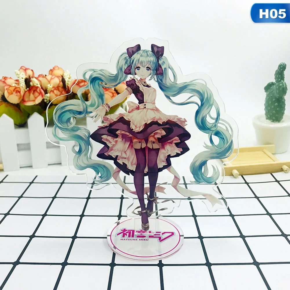 15 см Мультяшные Hatsune Miku аниме акриловые двухсторонние периферийные лицензирования настольные украшения милые девушки мини-модель куклы новинка - Цвет: 05