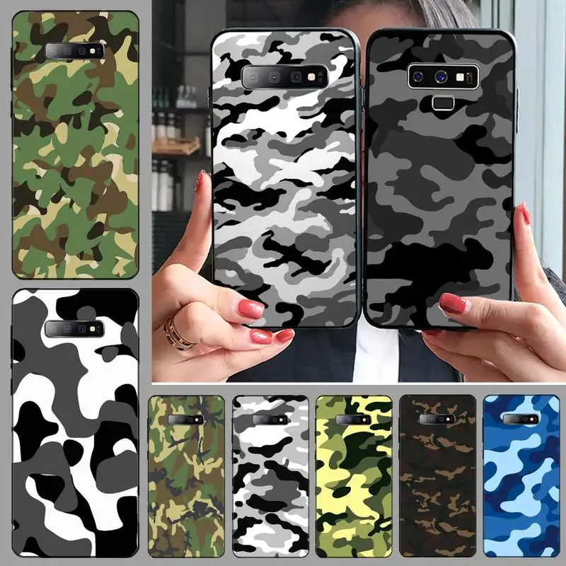Камуфляжный милый чехол для телефона Samsung S6 S7 edge S8 S9 S10 e plus A10 A50 A70 note8 J7 2017 |