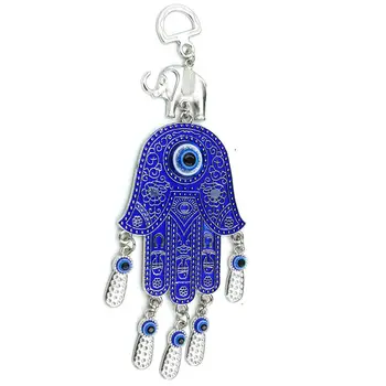 

AsyPets Turkish Blue Eye Elephant Amulet Wall Hanging Lucky Car Decor
