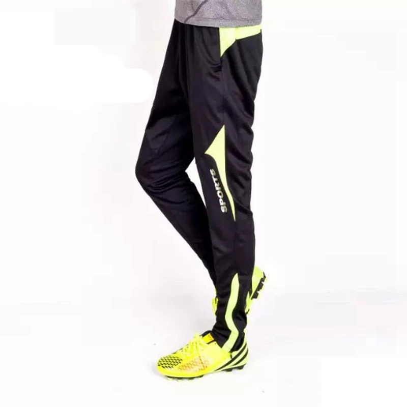 Fluorescence green Тонкие спортивные штаны на молнии для бега, для мужчин, женщин, мужчин, женщин, для футбола, для тренировок, полная длина, для мужчин, женщин, унисекс, спортивные штаны - Цвет: Fluorescence green