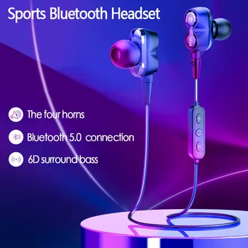 

Dual Driver 5.0 Wireless Bluetooth Earphone Stereo Bass In-ear Sport Earphone Bluetooth 5.0 Headset For Running Hiking Climbing