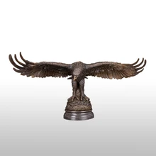 Бронзовая статуя орла в натуральную величину, скульптура, декор для внутреннего сада, фигурка животного, ястреб, высококачественные подарки