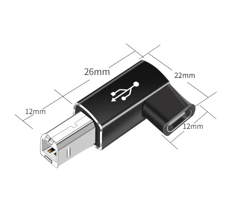 Adaptateur USB-C Femelle vers USB-B Mâle - Audiophonics