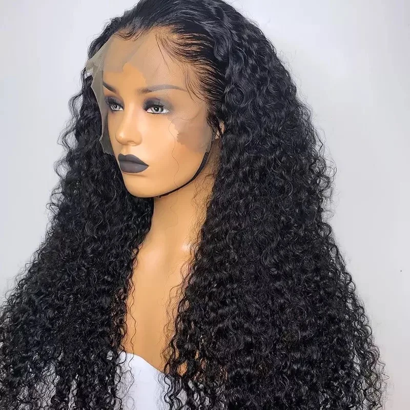 1B 30 Ombre Curly Lace Front Human Hair Wig for Black Women 13*4 Brazilian Remy Hair 130% Free Part Pre Plucked with Baby Hair - Цвет: Естественный цвет