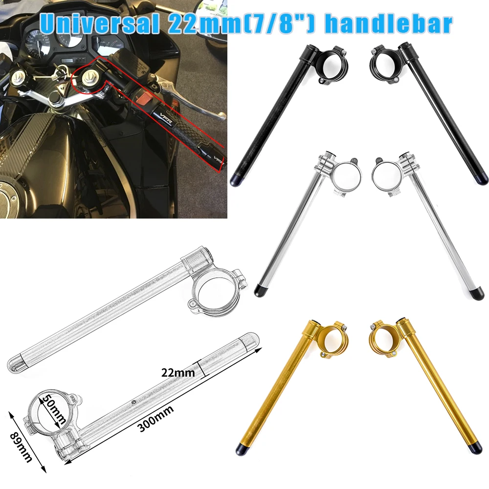 

Motorcycle Universal 7/8 22MM Clip-On Fork Tube Handlebars Riser for 31/33/35/36/37/38/39/40/41/43/45/46/47/48/50/51/52/53/54/55