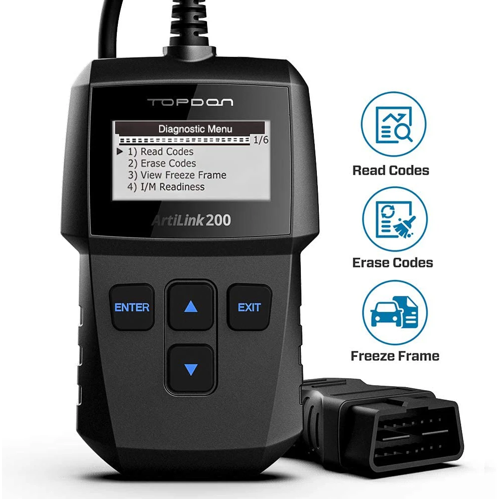 Автомобильный диагностический сканер TOPDON ArtiLink 200 OBD2 универсальный автомобильный