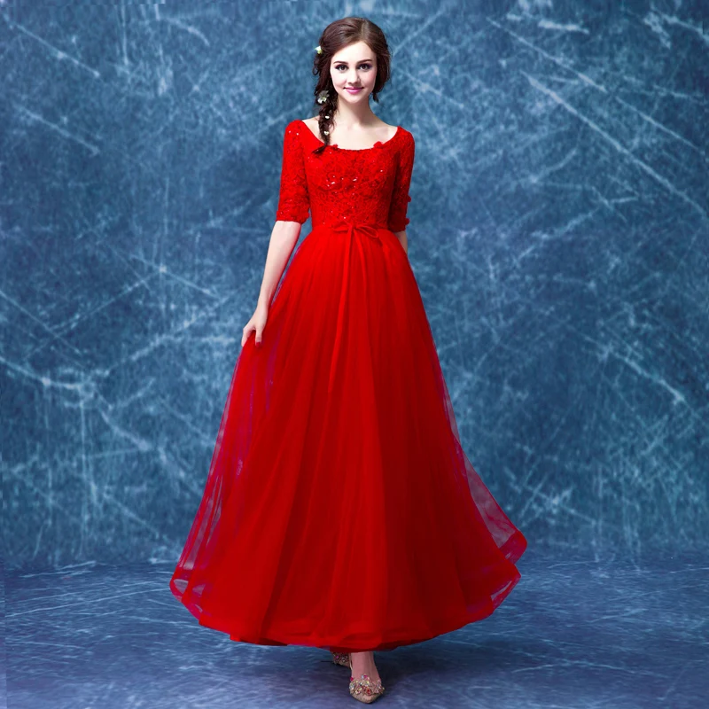 Платье с цветами и блестками; вечернее платье; коллекция года; vestido longo; красное кружевное платье с коротким рукавом для выпускного вечера; вечерние платья для мамы невесты