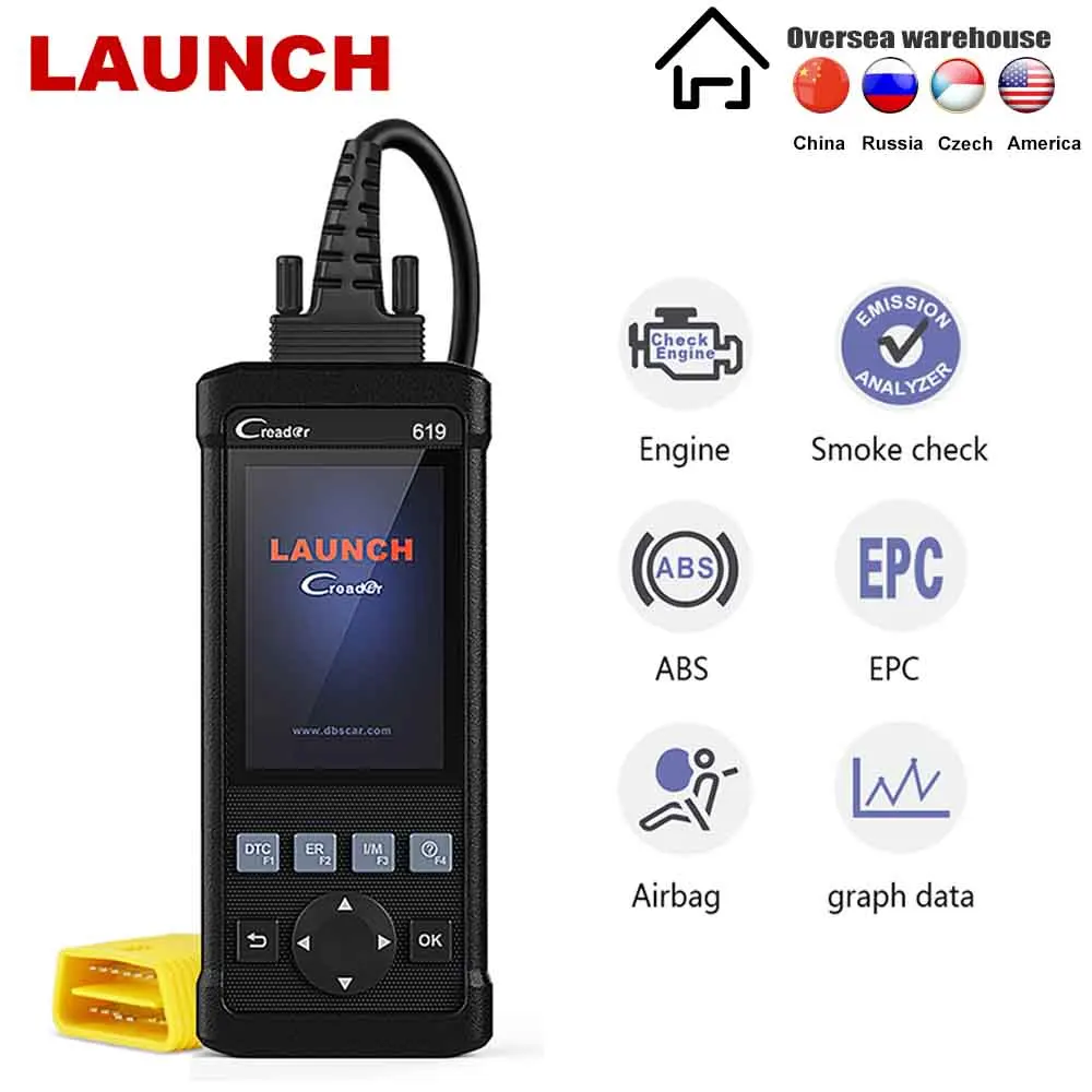 Launch X431 CRP123E OBD2 ENG ABS подушка безопасности SRS на авто диагностический инструмент OBDII считыватель кодов Сканер бесплатное обновление pk CRP123X CRP123