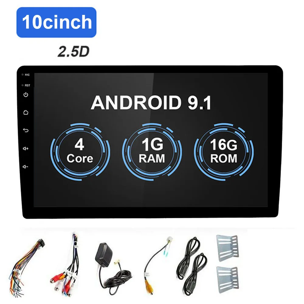 Android 1 16G nocam Android 9,1 Автомобильный мультимедийный плеер 2 Din 10,1 ''автомобильный Радио Стерео gps навигация WIFI Bluetooth USB Авторадио MP5 Аудио плеер - Цвет: Android 1 16G nocam