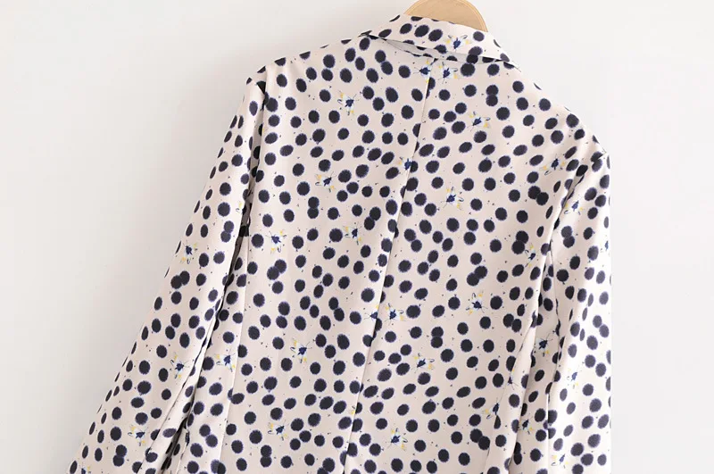 

Spring And Autumn New Style Europe And America-Polka Dot Business Casual Suit Mid-length WOMEN'S Coat